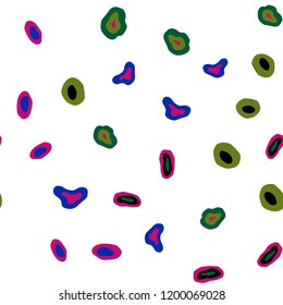 Dark Pink, Green vector seamless layout with circle shapes. Blurred decorative design in abstract style with bubbles. Template for business cards, websites.
