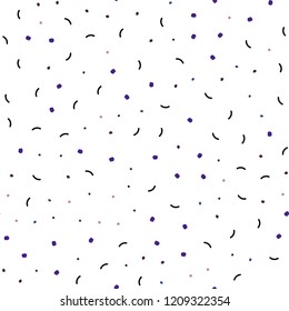 Dark Pink, Green vector seamless background with bubbles, lines. Abstract illustration with colorful discs and triangles. Pattern for trendy fabric, wallpapers.