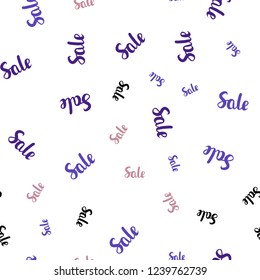 Dark Pink, Green vector seamless background with words of sales. Colorful set of  percentage signs in simple style. Backdrop for ads, leaflets of Black Friday.