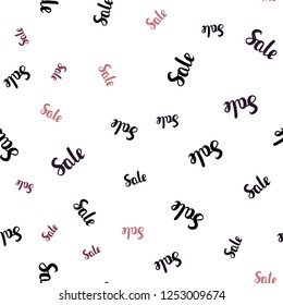 Dark Pink, Green vector seamless template with selling words. Colorful set of  percentage signs in simple style. Design for business ads, commercials.