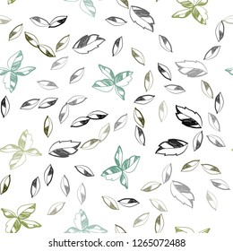 Dark Pink, Green vector seamless elegant background with leaves. Colorful abstract illustration with leaves in doodle style. Pattern for trendy fabric, wallpapers.