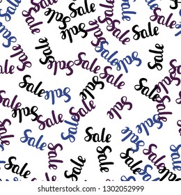Dark Pink, Green vector seamless texture with selling prices 70, 90 %. Illustration with signs of sales on abstract template. Backdrop for mega promotions, discounts.