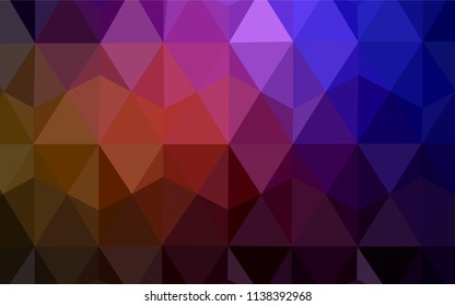 Dark Pink, Green vector shining triangular backdrop. Creative illustration in halftone style with triangles. Triangular pattern for your design.