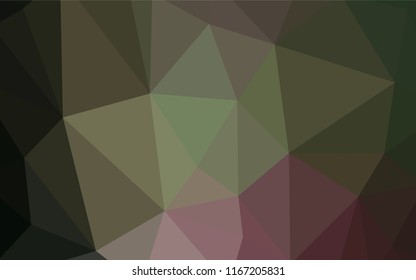 Dark Pink, Green vector shining triangular layout. Colorful abstract illustration with triangles. Textured pattern for your backgrounds.