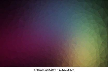 Dark Pink, Green vector shining hexagonal pattern. A completely new color illustration in a vague style. The polygonal design can be used for your web site.