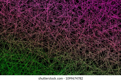Dark Pink, Green vector of small triangles on white background. Illustration of abstract texture of triangles. Pattern design for banner, poster, cover.