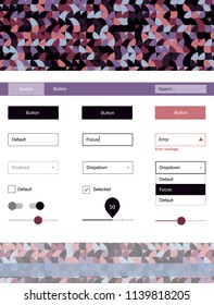 Dark Pink, Green vector style guide with circles. Decorative ui kit design in abstract style with colorful dots. This sample is for your website.