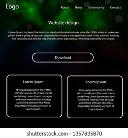 Dark Pink, Green vector style guide with sky stars. Modern Style guide with colorful gradient sky in its header. This template you can use for landing pages.