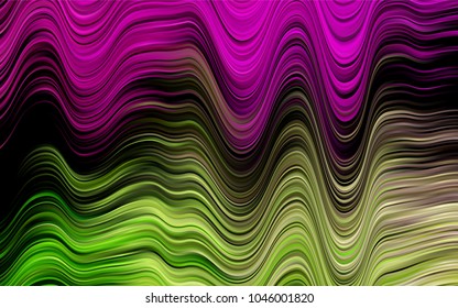 Dark Pink, Green vector template with bent ribbons. Shining crooked illustration in marble style. A completely new template for your business design.