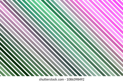 Dark Pink, Green vector template with repeated sticks. Lines on blurred abstract background with gradient. The pattern can be used for busines ad, booklets, leaflets