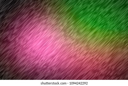 Dark Pink, Green vector template with repeated sticks. Shining colored illustration with narrow lines. The template can be used as a background.