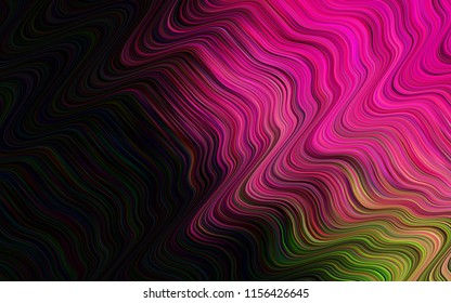 Dark Pink, Green vector template with liquid shapes. A vague circumflex abstract illustration with gradient. New composition for your brand book.