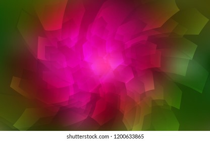 Dark Pink, Green vector template in hexagonal style. Colorful hexagons on white backdrop. Pattern for texture of wallpapers.