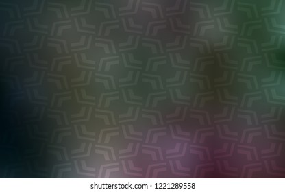 Dark Pink, Green vector template with bent lines. Colorful abstract illustration with gradient lines. The elegant pattern for brand book.