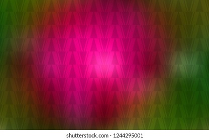 Dark Pink, Green vector template with lines, triangles. Beautiful illustration with triangles in nature style. Modern template for landing page.
