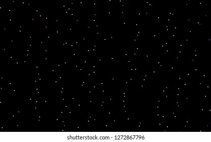 Dark Pink, Green vector template with sky stars. Decorative shining illustration with stars on abstract template. Best design for your ad, poster, banner.