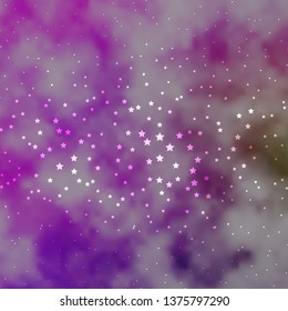 Dark Pink, Green vector template with neon stars. Colorful illustration with abstract gradient stars. Pattern for websites, landing pages.