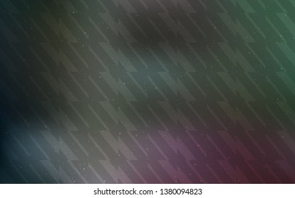 Dark Pink, Green vector template with repeated sticks. Shining colored illustration with sharp stripes. Best design for your ad, poster, banner.
