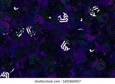 Dark Pink, Green vector template with chaotic shapes. Colorful chaotic forms with gradient in modern style. Simple design for your web site.
