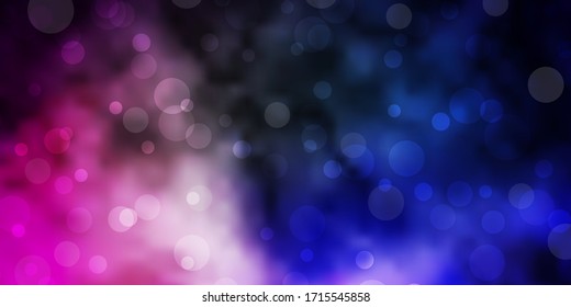 Dark Pink, Green vector template with circles. Colorful illustration with gradient dots in nature style. Pattern for wallpapers, curtains.