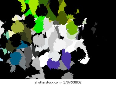 Dark Pink, Green vector template with chaotic shapes. Modern abstract illustration with colorful random forms. Simple design for your web site.
