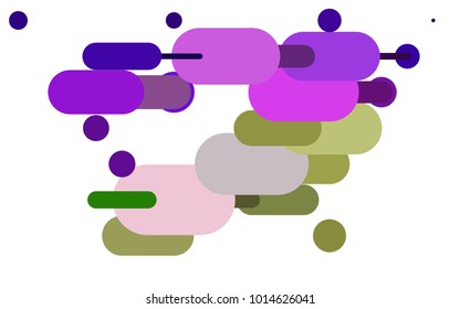 Dark Pink, Green vector texture with colored capsules. Capsules on blurred abstract background with gradient. The template can be used as a background.