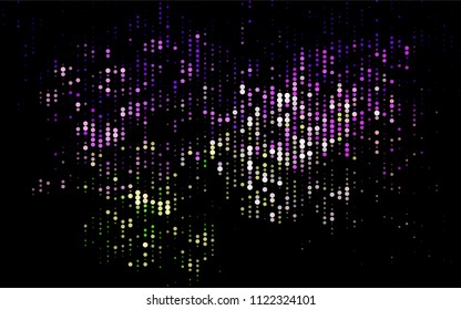 Dark Pink, Green vector  texture with disks. Blurred bubbles on abstract background with colorful gradient. Beautiful design for your business natural advert.
