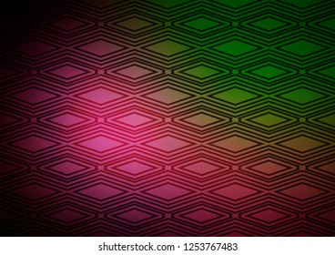 Dark Pink, Green vector texture with lines, rhombuses. Colorful decorative design in simple style with lines, rhombuses. Pattern for websites, landing pages.