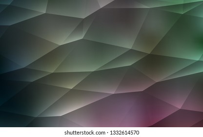 Dark Pink, Green vector texture in triangular style. Triangles on abstract background with colorful gradient. Modern template for your landing page.