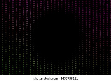 Dark Pink, Green vector texture with colorful hexagons. Glitter abstract illustration in hexagonal style. Pattern for texture of wallpapers.