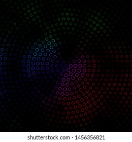 Dark Pink, Green vector texture with circles. Abstract colorful disks on simple gradient background. Design for your commercials.