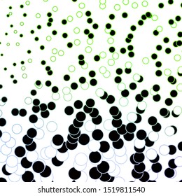 Dark Pink, Green vector texture with circles. Glitter abstract illustration with colorful drops. Design for posters, banners.
