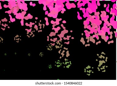 Dark Pink, Green vector texture with random forms. Modern abstract illustration with colorful random forms. Best smart design for your business.