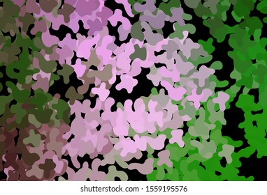 Dark Pink, Green vector texture with abstract forms. Modern abstract illustration with colorful random forms. Simple design for your web site.