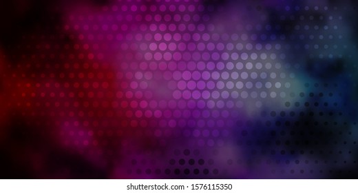 Dark Pink, Green vector texture with disks. Modern abstract illustration with colorful circle shapes. New template for a brand book.
