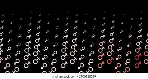 Dark Pink, Green vector texture with women's rights symbols. Simple design in abstract style with women’s rights activism. Elegant design for wallpapers.