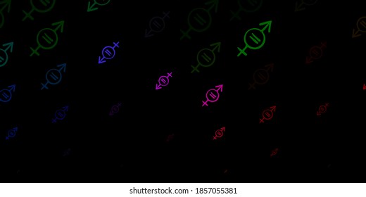 Dark Pink, Green vector texture with women's rights symbols. Simple design in abstract style with women’s rights activism. Elegant design for wallpapers.