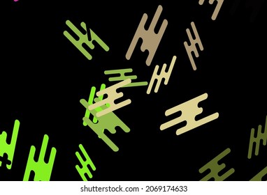 Pink oscuro, textura vectorial verde con líneas coloridas. Decoración borrosa de estilo sencillo con líneas. Mejor diseño para tu anuncio, afiche, banner.