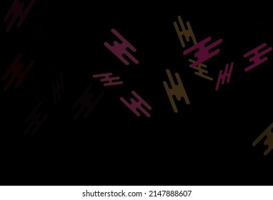 Dark Pink, Green vector texture with colorful lines. Lines on blurred abstract background with gradient. Pattern for ads, posters, banners.