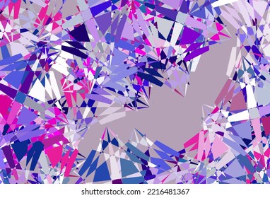 Dark Pink, Green vector texture with random triangles. Smart abstract illustration with triangle forms in modern style. An easy addition to your commertials.