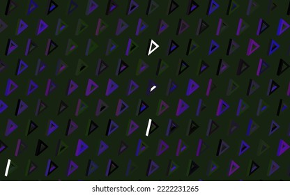 Pink oscuro, textura vectorial verde con estilo triangular. Ilustración abstracta brillante con formas triangulares. Plantilla moderna para la página de inicio.