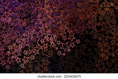 Dark Pink, Green vector texture with beautiful stars. Decorative shining illustration with stars on abstract template. Pattern for astronomy websites.