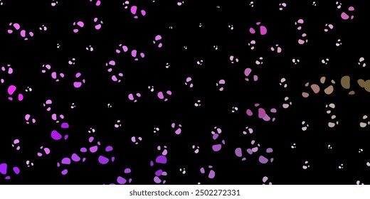Dark pink, green vector texture with memphis shapes. Illustration with colorful shapes in abstract style. Smart design for your business.