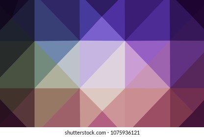 Dark Pink, Green vector triangle mosaic texture. Polygonal abstract illustration with gradient. The best triangular design for your business.