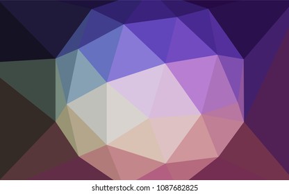 Dark Pink, Green vector triangle mosaic template. Modern abstract illustration with triangles. A new texture for your web site.