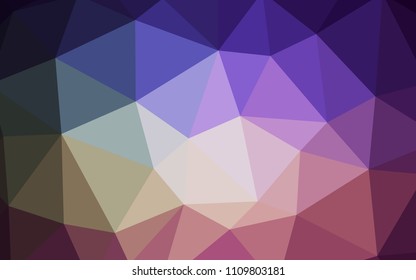 Dark Pink, Green vector triangle mosaic cover. Elegant bright polygonal illustration with gradient. Brand new design for your business.