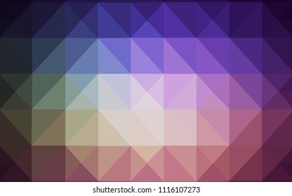 Dark Pink, Green vector triangle mosaic texture. Shining colorful illustration with triangles. The best triangular design for your business.