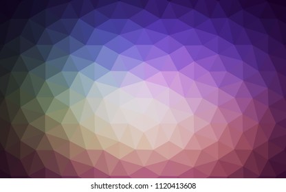 Dark Pink, Green vector triangle mosaic texture. Colorful illustration in polygonal style with gradient. Pattern for a brand book's backdrop.
