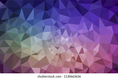 Dark Pink, Green vector triangle mosaic template. Triangular geometric sample with gradient.  A completely new design for your leaflet.