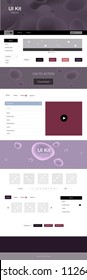 Dark Pink, Green vector ui ux kit with lines, ovals. Glitter abstract illustration with blurred bubble shapes.. This sample is for your website.